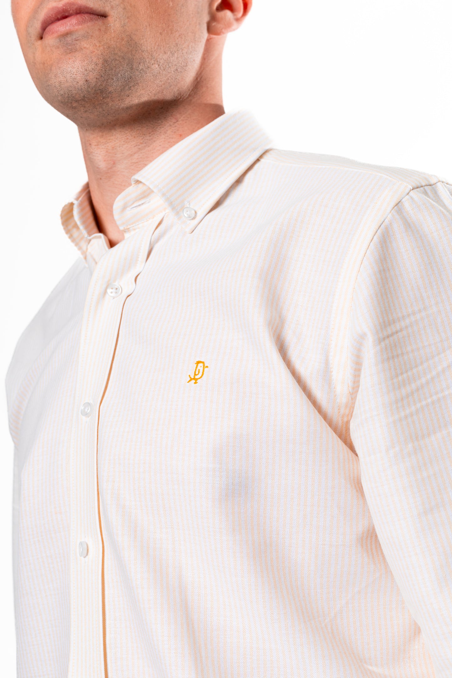 CAMISA OXFORD RAYAS AMARILLA