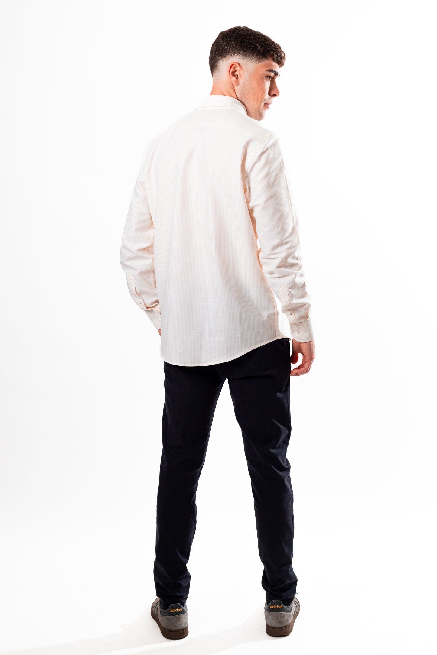 CAMISA OXFORD RAYAS AMARILLA