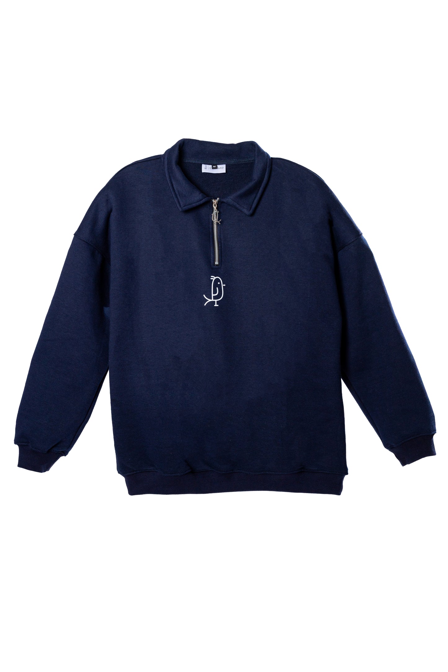 SUDADERA HALFZIP NAVY