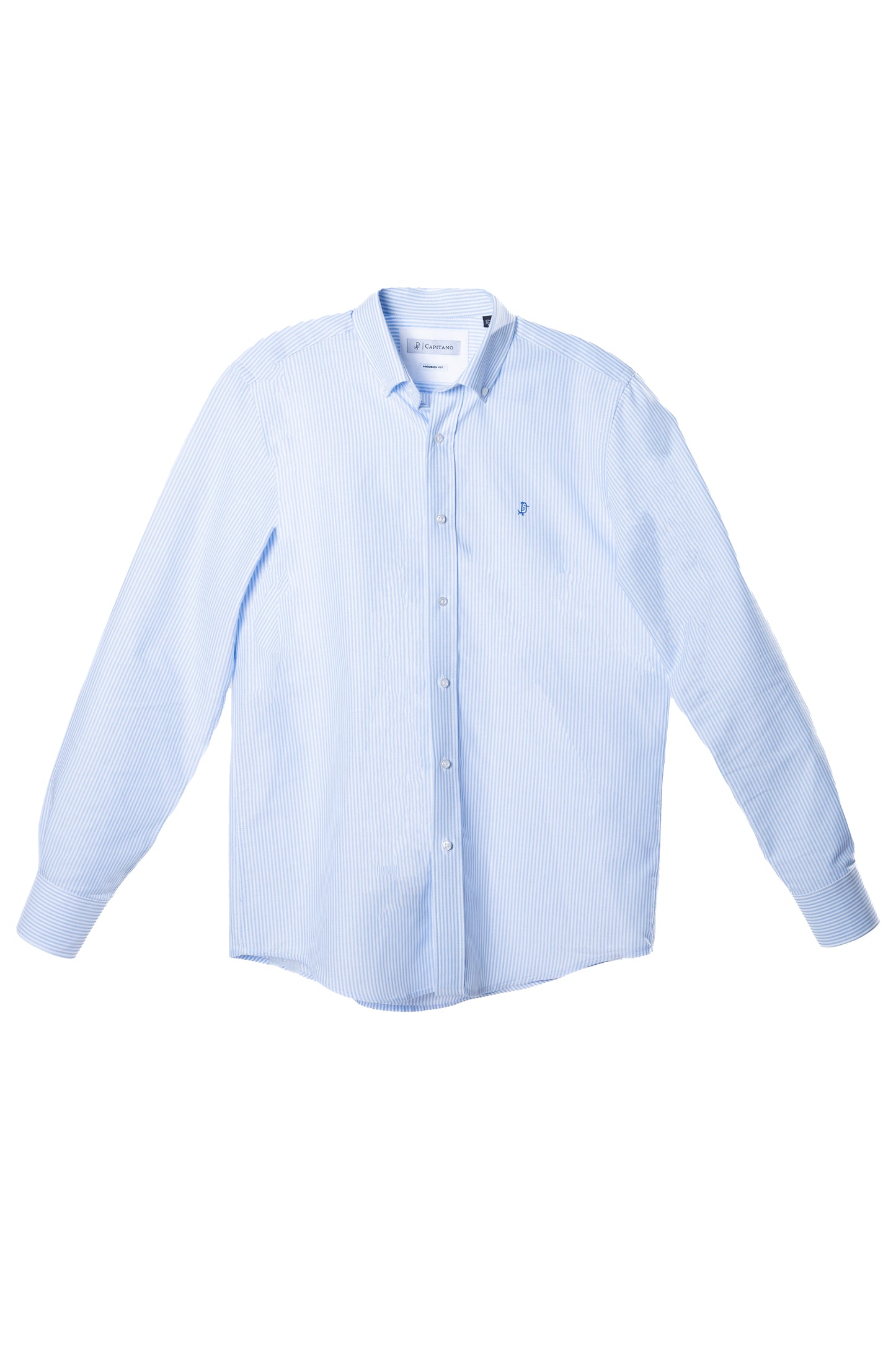 CAMISA OXFORD RAYAS AZUL