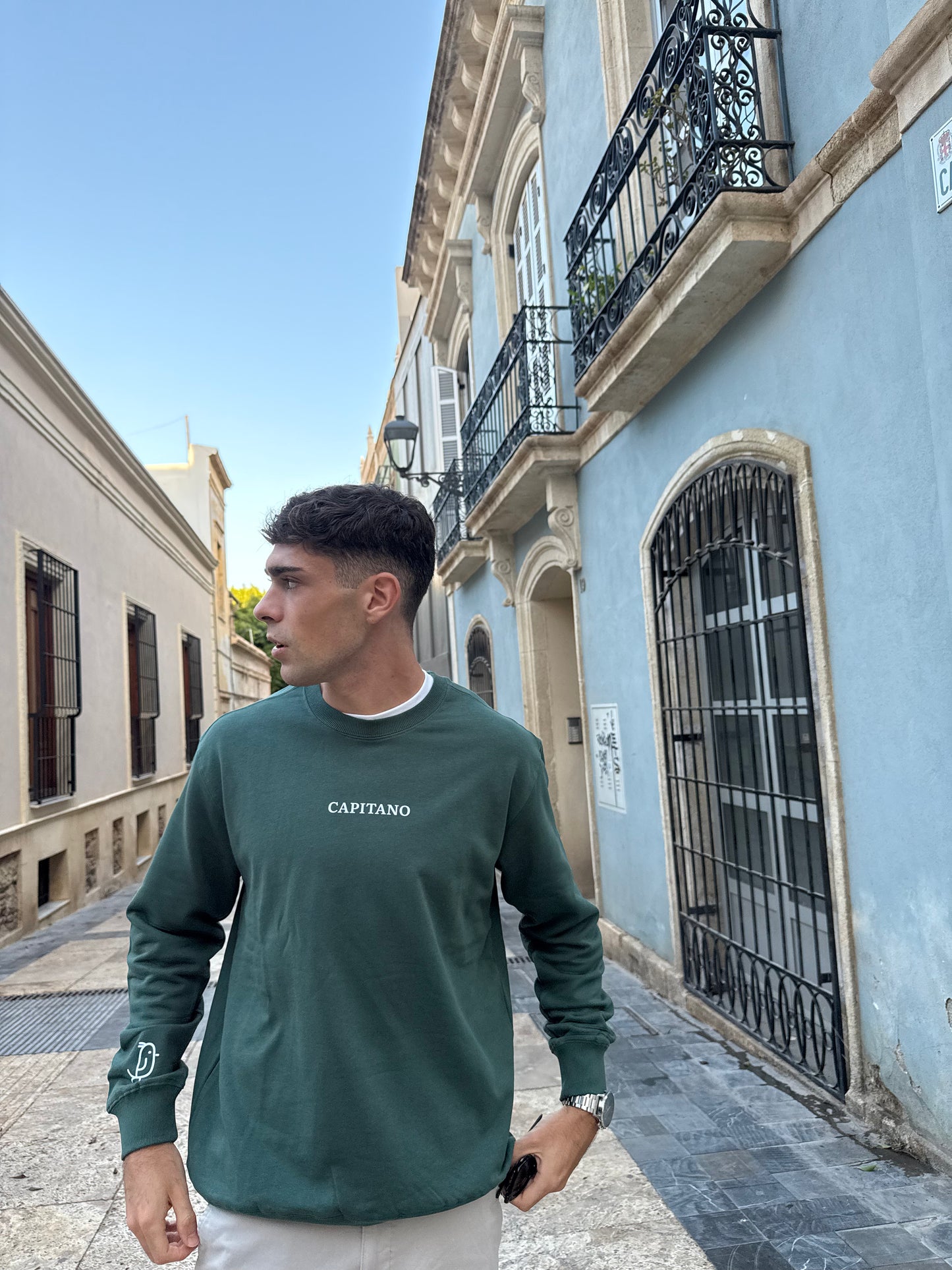 SUDADERA ''CAPITANO'' VERDE