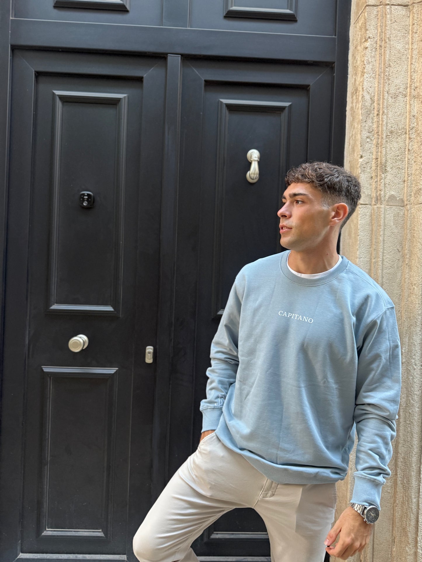 SUDADERA ''CAPITANO'' CELESTE