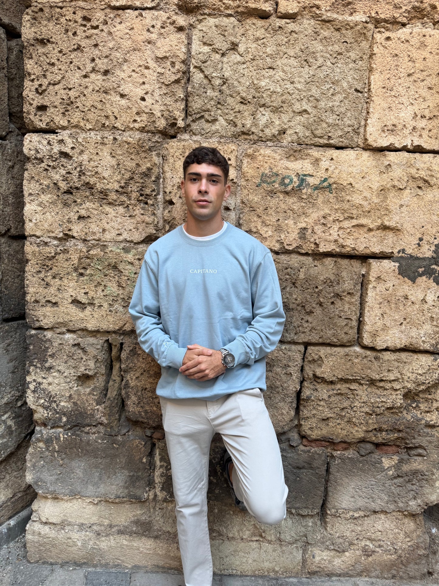 SUDADERA ''CAPITANO'' CELESTE