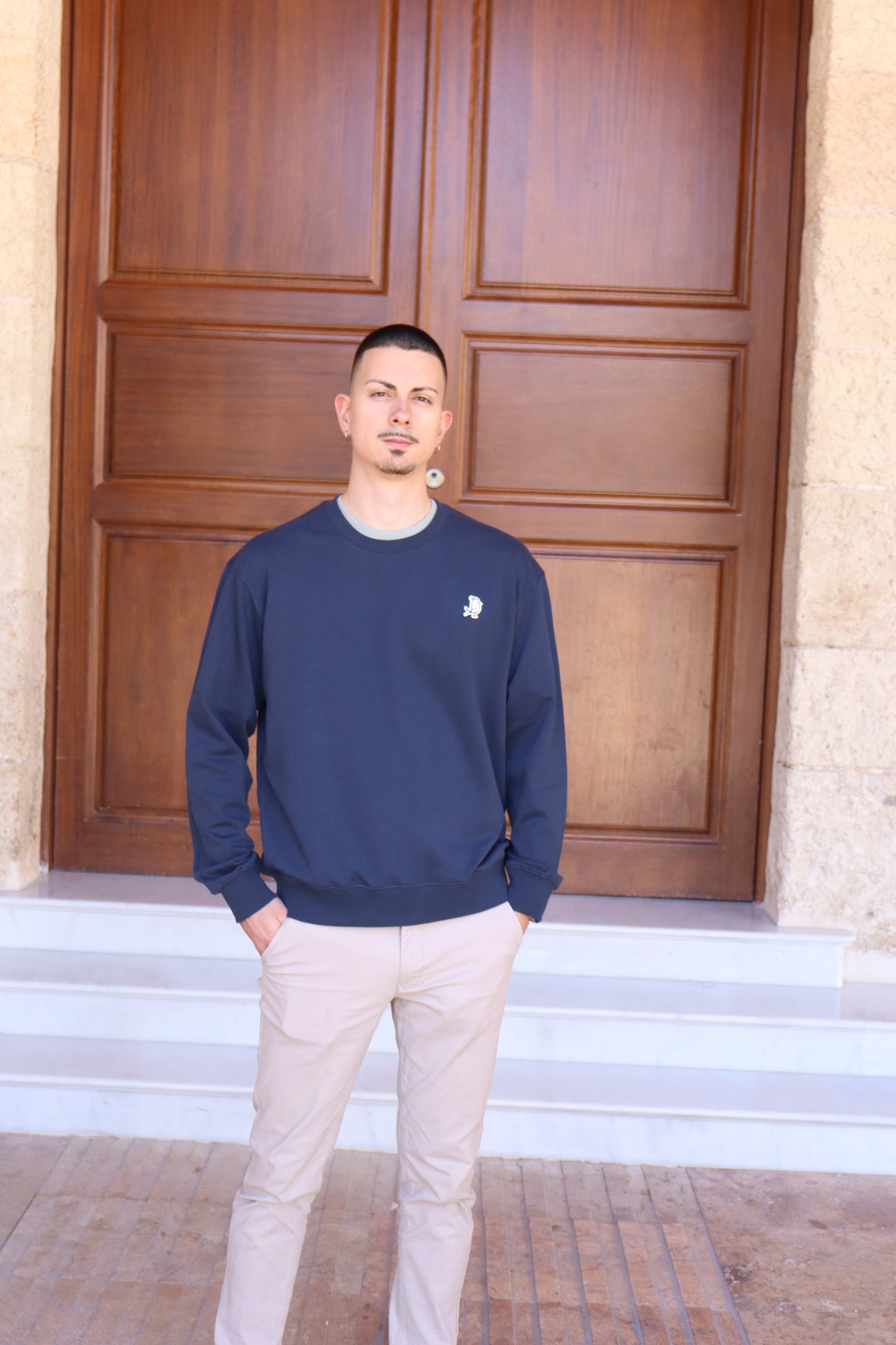 SUDADERA BASICA AZUL MARINO