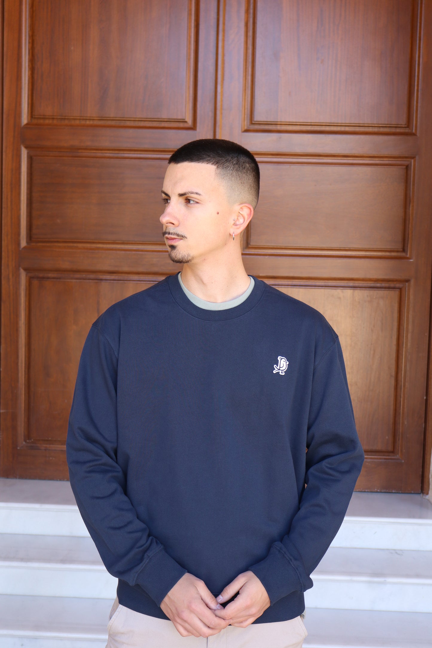 SUDADERA BASICA AZUL MARINO