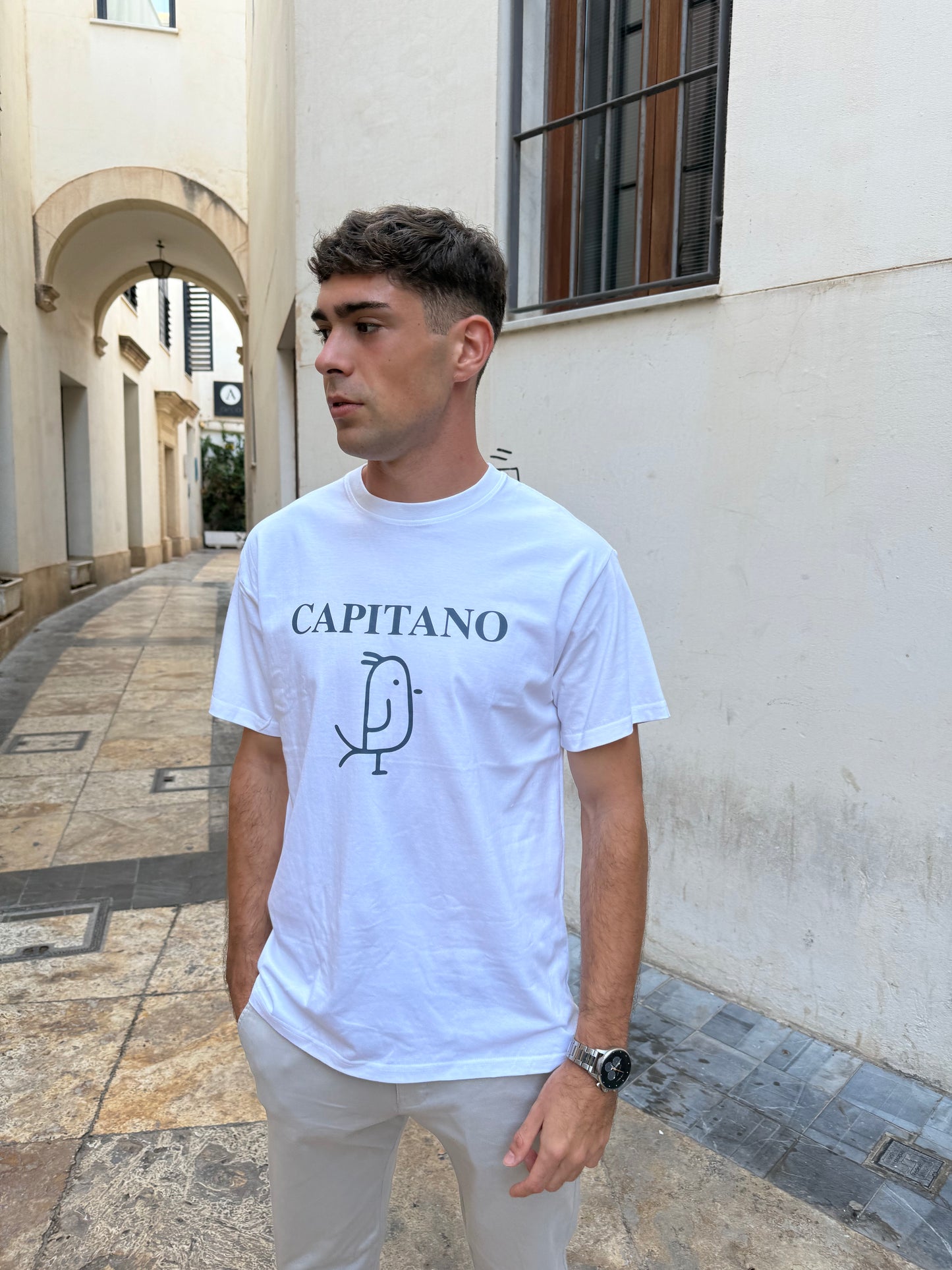 CAMISETA ''CAPITANO'' BLANCA
